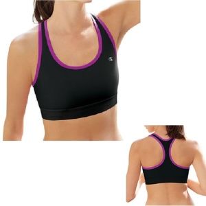 Champion Sports Bra Absolute Racerback Black NWT